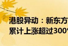 港股异动：新东方在线涨超40%，本月股价累计上涨超过300%