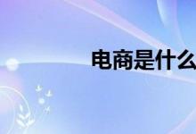 电商是什么（什么是电商）