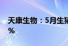 天康生物：5月生猪销售收入环比增长41.67%