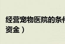 经营宠物医院的条件（开设宠物医院需要多少资金）