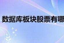 数据库板块股票有哪些（数据库龙头股一览）