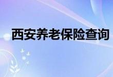 西安养老保险查询 西安个人养老保险查询