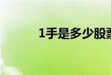 1手是多少股票 1手是多少股票 
