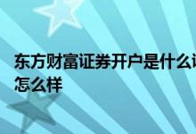 东方财富证券开户是什么证券公司 第一次东方财富证券开户怎么样 