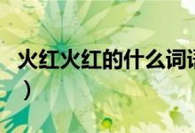 火红火红的什么词语（火红火红的什么类似句）