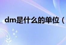 dm是什么的单位（dm代表的单位是什么）
