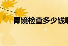 胃镜检查多少钱啊（胃镜检查多少钱）