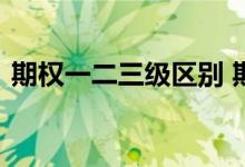 期权一二三级区别 期权三级权限内容有哪些