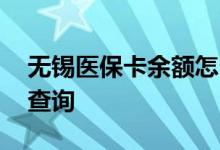 无锡医保卡余额怎么查 无锡医保卡余额怎么查询