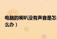 电脑的喇叭没有声音是怎么回事（电脑没有声音没有喇叭怎么办）