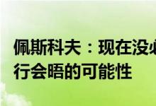 佩斯科夫：现在没必要讨论普京和泽连斯基举行会晤的可能性