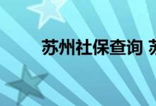 苏州社保查询 苏州个人社保卡查询