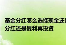 基金分红怎么选择现金还是红利再投 买基金分红方式选现金分红还是复利再投资