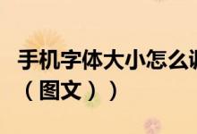 手机字体大小怎么调好（手机字体大小怎么调（图文））
