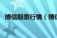博信股票行情（博信股份股票代码是多少）