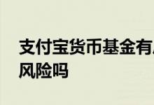 支付宝货币基金有风险吗 支付宝货币基金有风险吗