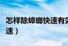 怎样除蟑螂快速有效（怎么除蟑螂最有效最快速）