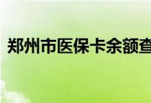 郑州市医保卡余额查询 郑州市医疗保险查询