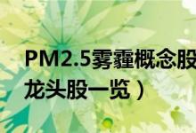 PM2.5雾霾概念股有哪些（PM2.5雾霾概念龙头股一览）