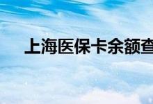 上海医保卡余额查询 上海医疗保险查询