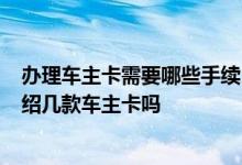 办理车主卡需要哪些手续 刚买了汽车 想办理张车主卡 能介绍几款车主卡吗