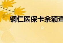 铜仁医保卡余额查询 铜仁医疗保险查询