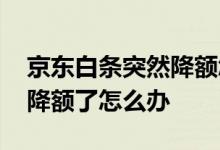 京东白条突然降额怎么回事 京东白条突然被降额了怎么办