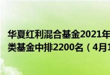 华夏红利混合基金2021年第三季度表现如何（近一周来在同类基金中排2200名（4月15日））