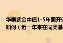华泰紫金中债1-5年国开债指数A基金2021年第三季度表现如何（近一年来在同类基金中排1054名（3月8日））