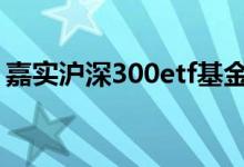 嘉实沪深300etf基金 300etf是什么指数基金