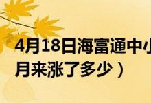 4月18日海富通中小盘混合基金怎么样（一个月来涨了多少）