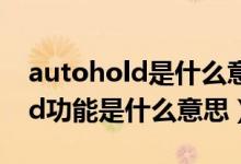 autohold是什么意思有什么功能（autohold功能是什么意思）