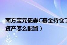 南方宝元债券C基金持仓了哪些债券（2021年第四季度基金资产怎么配置）