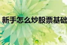 新手怎么炒股票基础知识 新手怎么炒股开户 