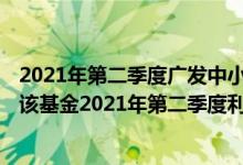 2021年第二季度广发中小盘精选混合基金有哪些投资组合（该基金2021年第二季度利润如何）