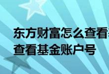 东方财富怎么查看基金账户号 东方财富怎么查看基金账户号