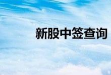 新股中签查询 新股中签如何查询