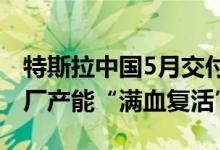 特斯拉中国5月交付新车32165辆上海超级工厂产能“满血复活”