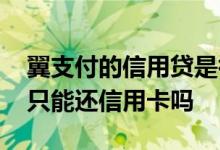 翼支付的信用贷是循环额度吗 翼支付信用贷只能还信用卡吗