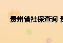 贵州省社保查询 贵州省个人社保卡查询