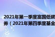 2021年第一季度富国低碳环保混合基金持仓了哪些股票和债券（2021年第四季度基金行业怎么配置）