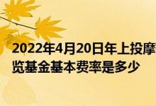 2022年4月20日年上投摩根大盘蓝筹股票基金持股人结构一览基金基本费率是多少