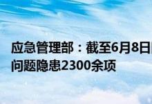 应急管理部：截至6月8日国务院安委会各综合检查组已发现问题隐患2300余项