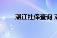 湛江社保查询 湛江个人社保卡查询