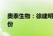 奥泰生物：徐建明拟减持不超1.86%公司股份