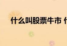 什么叫股票牛市 什么情况看是股票牛市