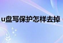 u盘写保护怎样去掉（u盘写保护的去除方法）