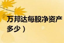 万邦达每股净资产（万邦达300055净资产是多少）