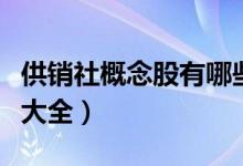 供销社概念股有哪些（今日供销社产业概念股大全）