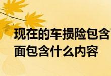 现在的车损险包含了些什么 现在的车损险里面包含什么内容